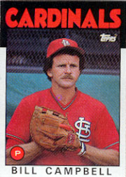 1986 Topps Baseball Cards      112     Bill Campbell
